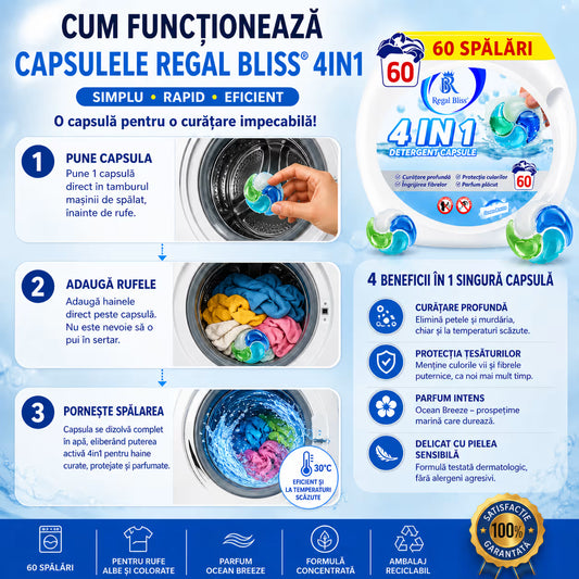 Detergent de rufe capsule albastru 60 caps