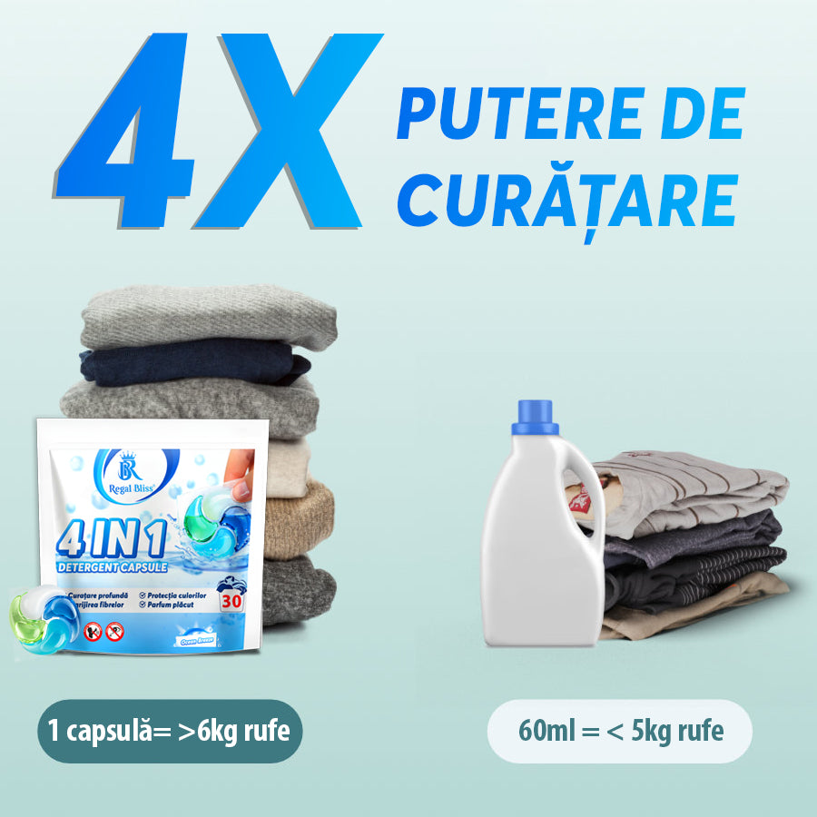 Detergent de rufe capsule Regal Bliss 4in1 30 spalari 1+1 GRATIS