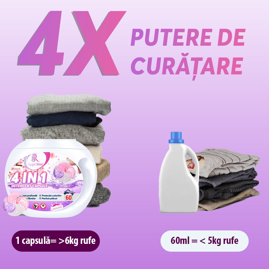 Detergent de rufe capsule Regal Bliss 4in1 - 60pcs