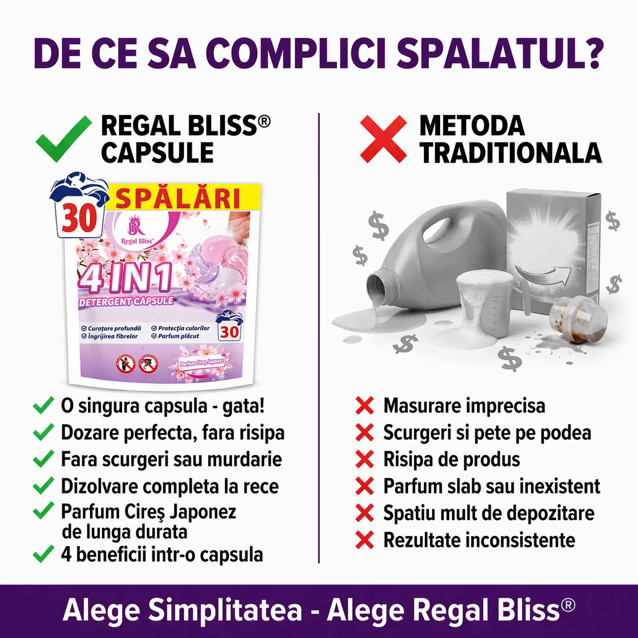 Detergent de rufe capsule roz 1+1 GRATIS