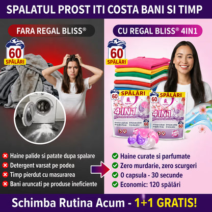 Detergent de rufe capsule roz 60 caps 1+1 GRATIS