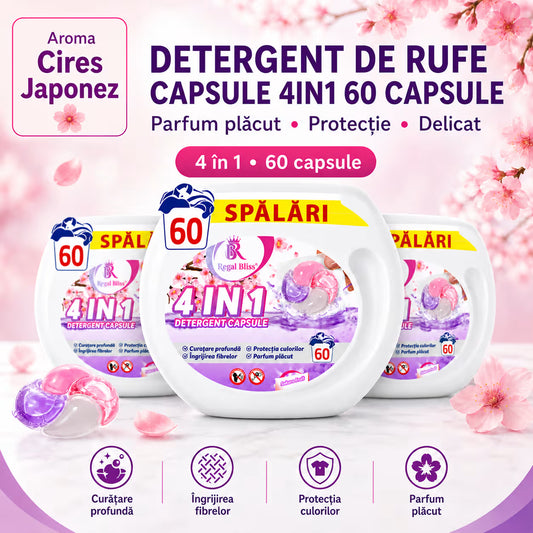 Detergent de rufe capsule roz 60 caps