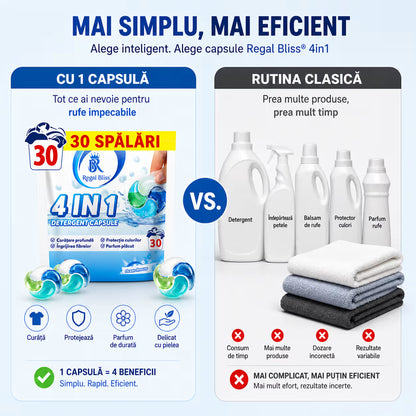 Detergent de rufe capsule albastru 1+1 GRATIS