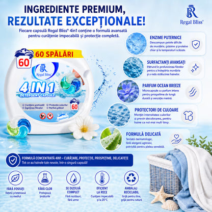 Detergent de rufe capsule albastru 60 caps