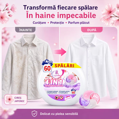 Detergent de rufe capsule roz 60 caps