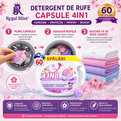 Detergent de rufe capsule roz 60 caps
