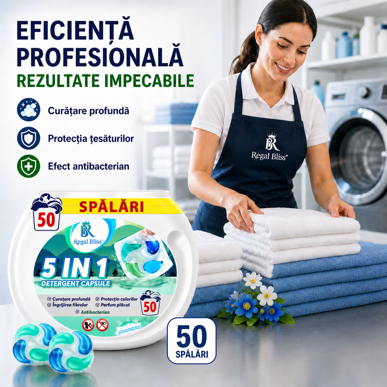 Detergent de rufe capsule 5in1 50 caps